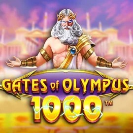 Gates of Olympus 1000 online game logo by Pragmatic Play on pelican-casino.eu